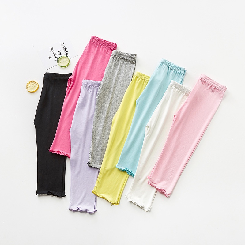 Quần Legging Lửng Mặc Mùa Hè Cho Bé Gái