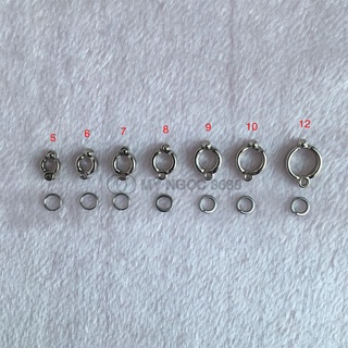 Vòng chân cho vẹt dạng đóng mở bằng thép không ghỉ, đánh bóng cẩn thận, thiết kế tiện lợi và an toàn