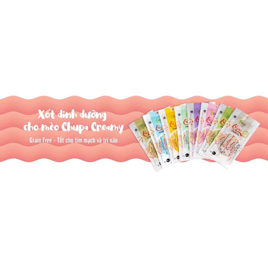Súp thưởng Chupa Creamy dành cho Mèo Grain Free không tinh bột
