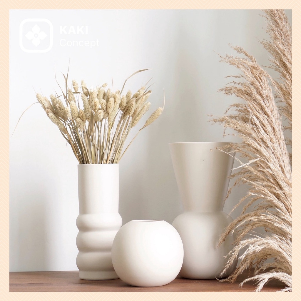 Bình hoa miệng loe trang trí phòng khách KAKI Concept