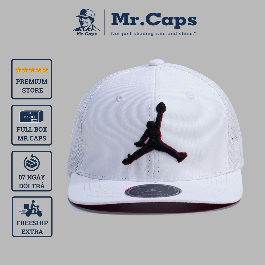 Nón Snapback Jordan - Mũ phong cách hip-hop vải kaki cao cấp form unisex Full Box cho cả nam nữ Mrcap Store SJD01