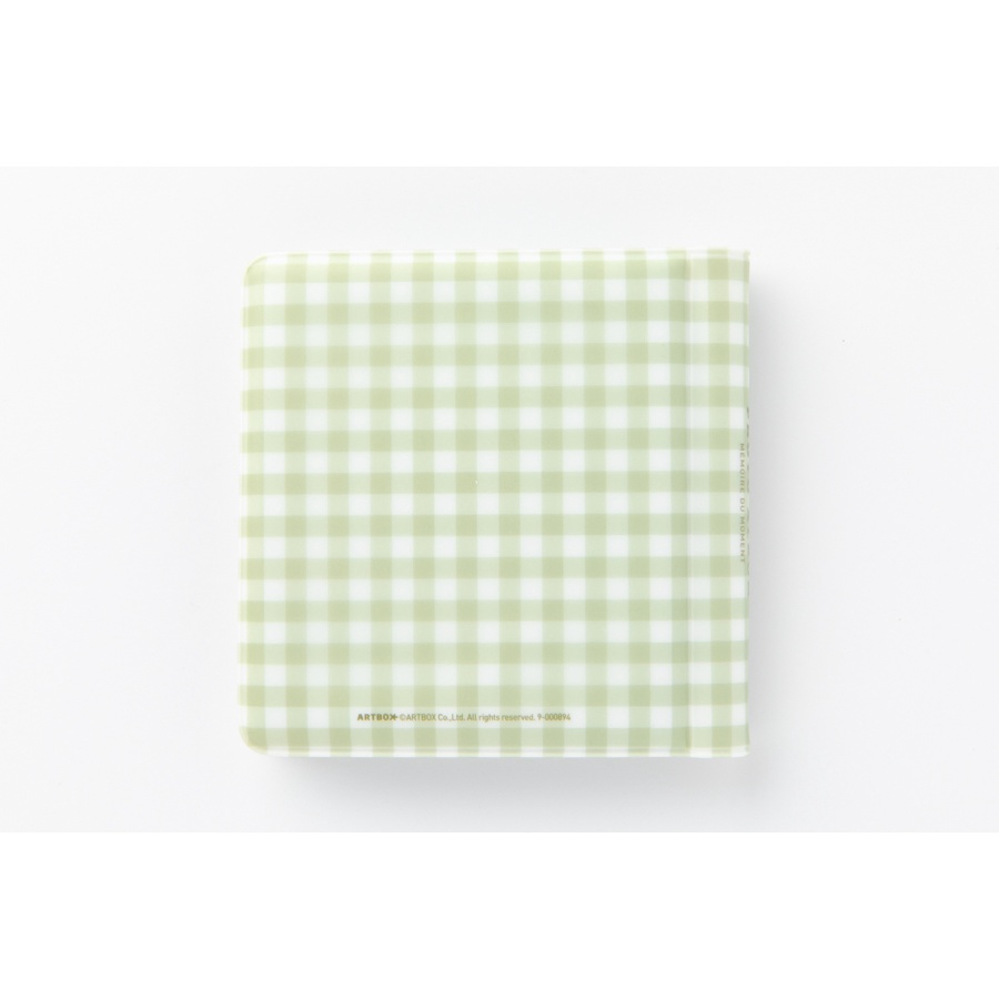 Binder Collect Book ARTBOX Hàn Quốc Đựng Ảnh Polaroid Photocard Nhãn Dán Họa Tiết Caro Xanh Mint 16 Sleeves