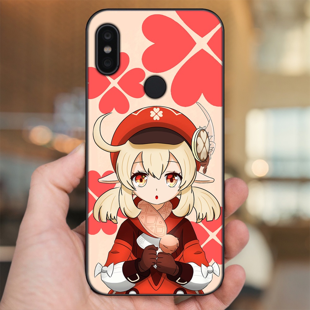 Ốp lưng Xiaomi Redmi Note 6 Pro viền đen in hình Klee Genshin Impact