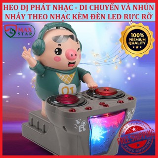 Heo phát nhạc Đồ chơi heo chơi DJ di chuyển nhảy múa phát nhạc đèn nháy dễ thương cho bé ✅