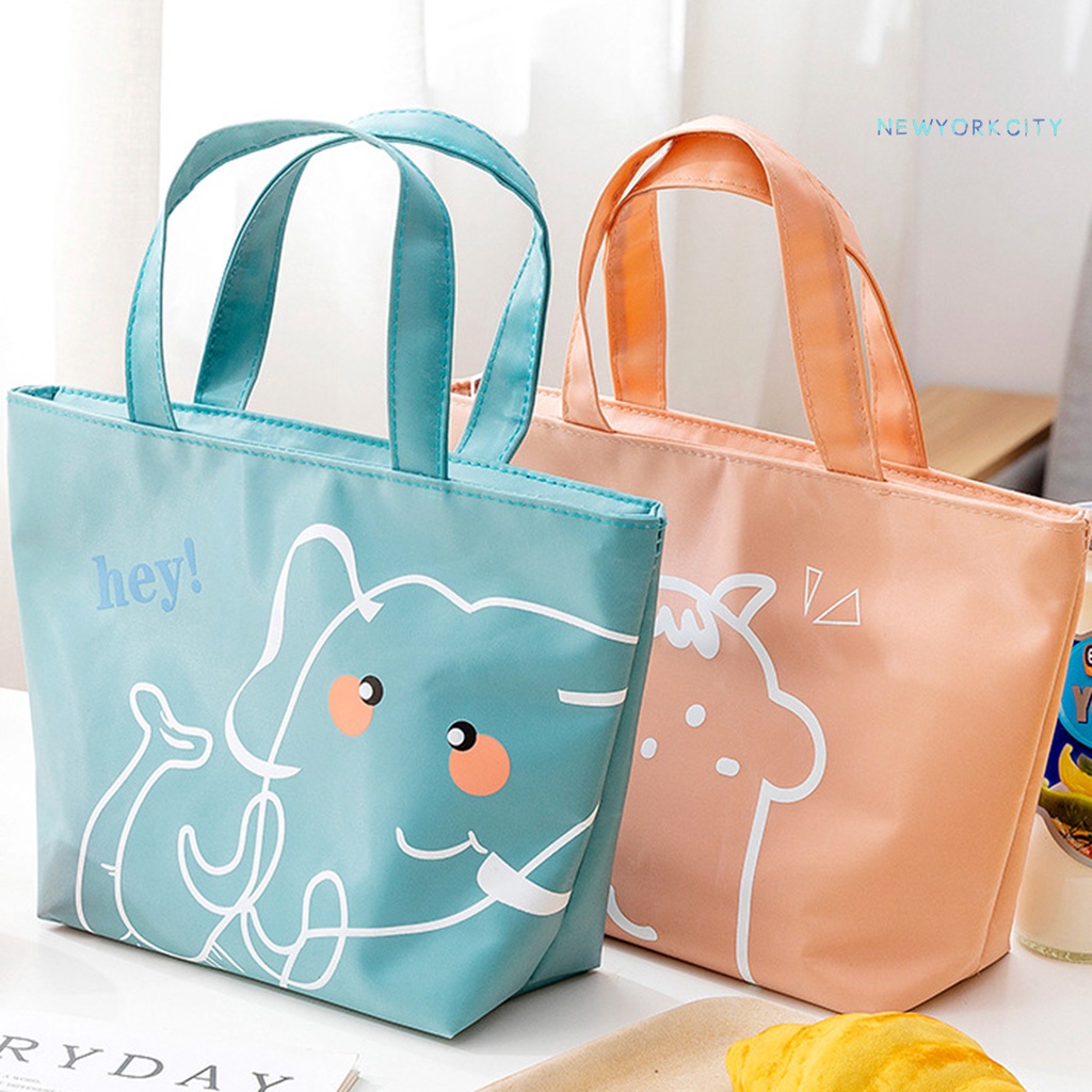 Túi Đựng Cơm Trưa NYC Vải Canvas Dày Dặn Chống Thấm Nước Chống Bẩn Với Tay Cầm Tiện Dụng Cho Văn Phòng