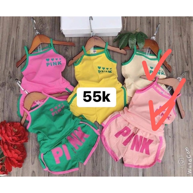 Áo 2 dây pink