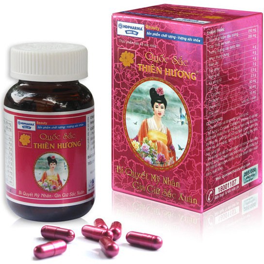 Viên uống Quốc Sắc Thiên Hương bổ sung nội tiết tố nữ, hỗ trợ giảm nám sạm da, làm đẹp da.