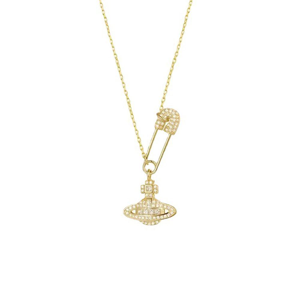 LILYES Dây Chuyền Mặt Hình Hành Tinh Phong Cách Vintage Thanh Lịch Cho Nữ