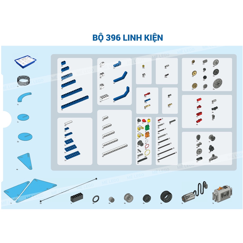 Đồ chơi lắp ráp mô hình 9686 Full box có động cơ hướng dẫn in màu size A4