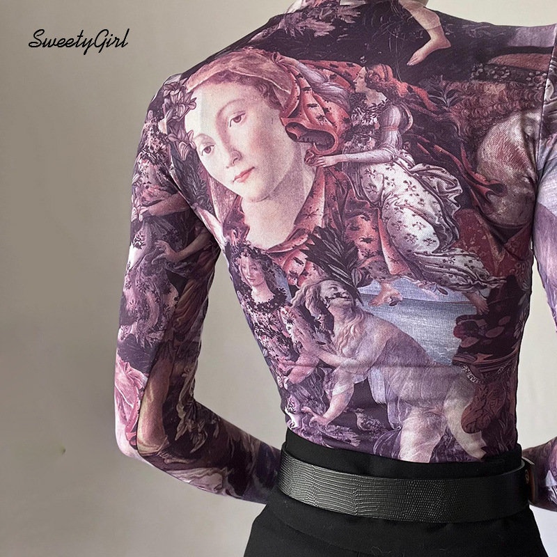 Áo Thun Tay Dài Cổ Cao Dáng Ôm Nhiều Màu Sắc Ngọt Ngào Thời Trang 2022 Cho Nữ