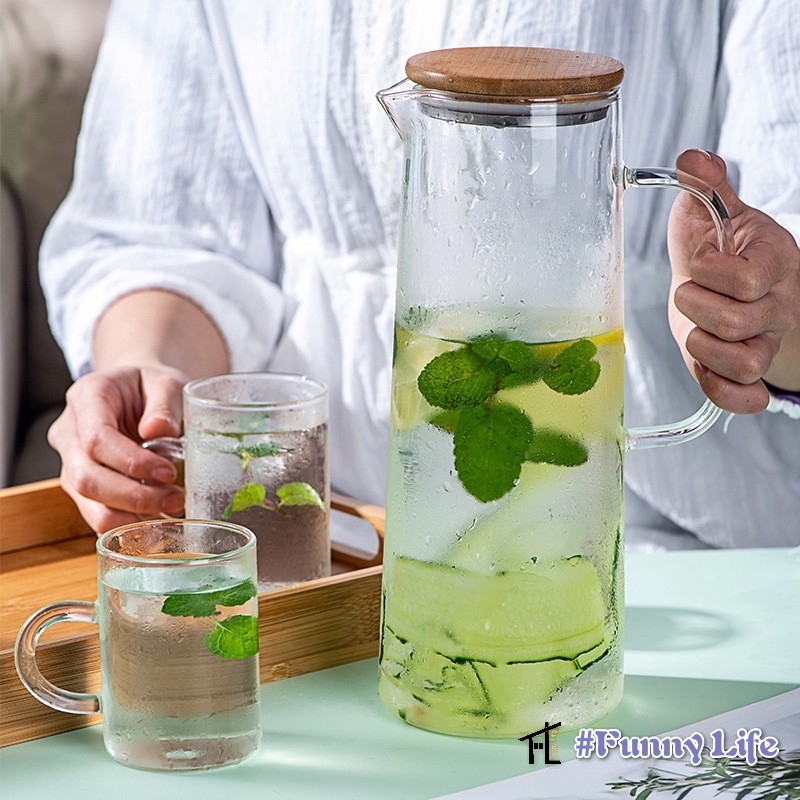 Ấm Nước Thủy Tinh Có Tay Cầm Dung Tích 1.7l | BigBuy360 - bigbuy360.vn