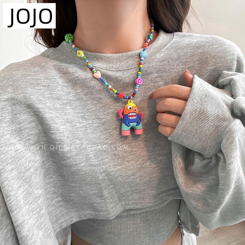 Dây Chuyền Mặt Quái Vật Hoạt Hình Nhiều Màu Sắc Phong Cách Giáng Sinh Mới Cho Nữ Coll