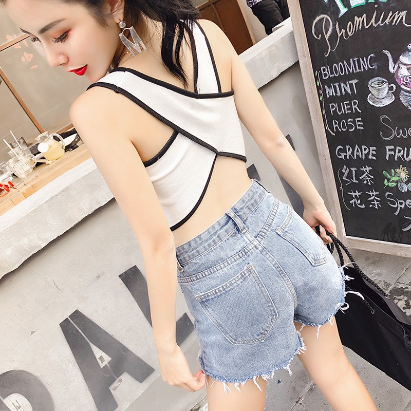 SUMMER WOMEN SLEEVELESS CROP TOPS TANK TOP BACK CROSS BELT SEXY TOP VEST | BigBuy360 - bigbuy360.vn