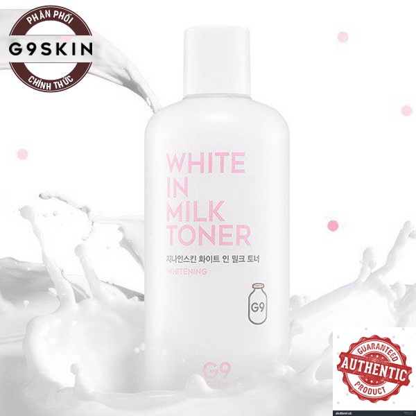 Nước Hoa Hồng Dưỡng Trắng Da G9Skin White In Milk Toner