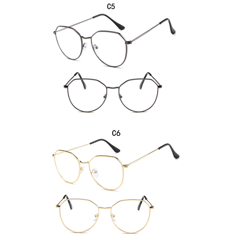 Mắt kính gọng kim loại tròn cho unisex