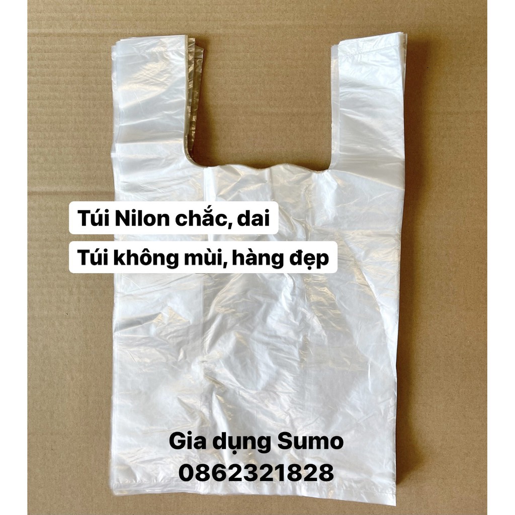 [1Kg] Túi nilon/ Túi xốp trắng trơn hai quai loại đẹp