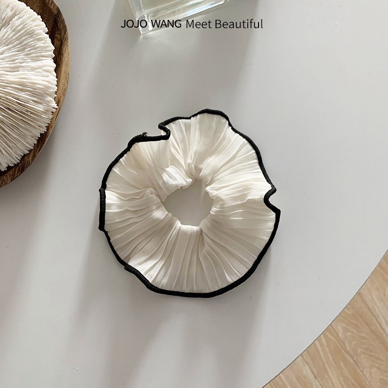 Dây Buộc Tóc Vải Voan Phối Ren Cỡ Lớn Phong Cách Hàn Quốc Xinh Xắn