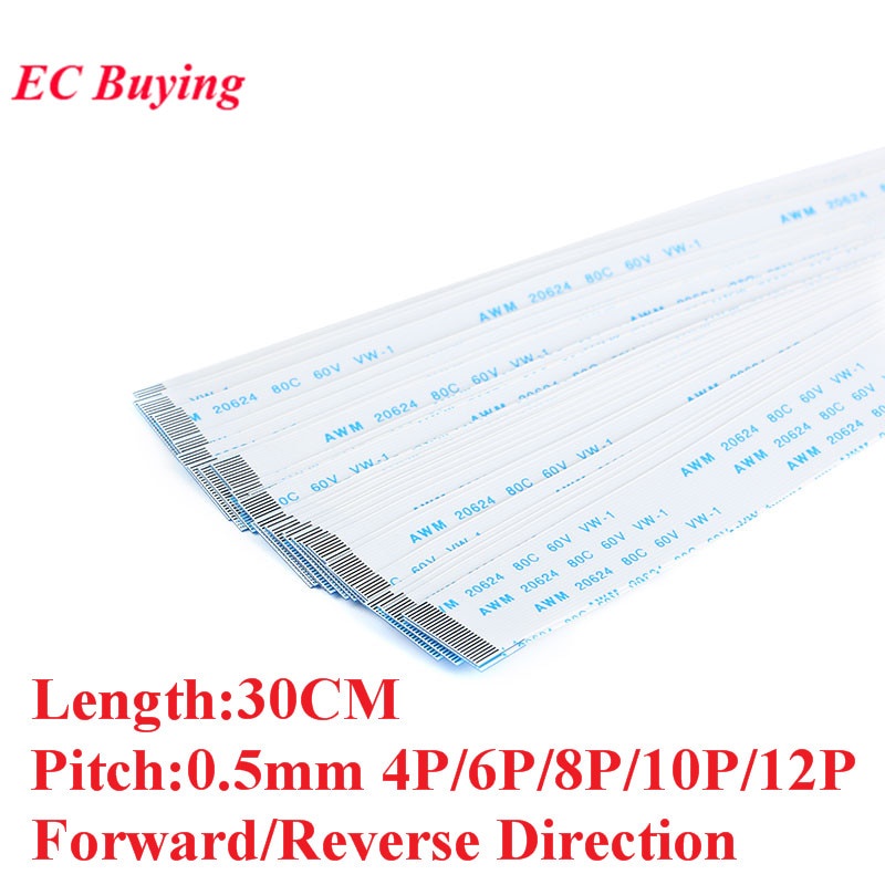 Set 5 Dây Cáp Dẹt 0.5mm 30cm 300mm 4Pin 6Pin 8Pin Chuyên Dụng