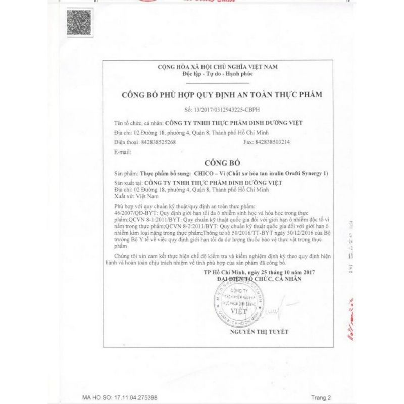 Chico - vi bổ xung chất xơ chống táo bón