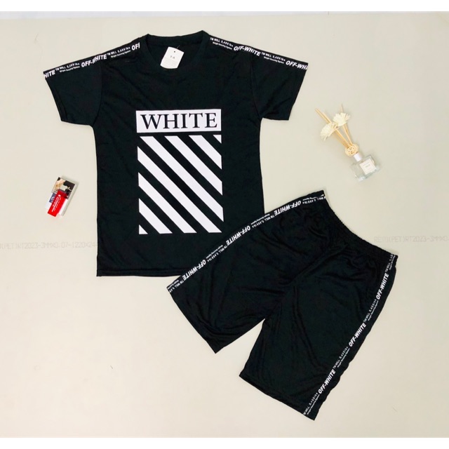 [Bán Chạy] Bộ hè nam White đen unisex Hàn Quốc