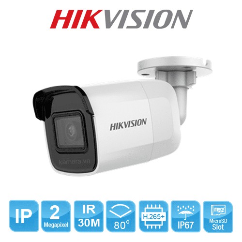 Camera IP Hikvision DS-2CD2021G1-I thân trụ hồng ngoại 2MP chuẩn nén H.265+
