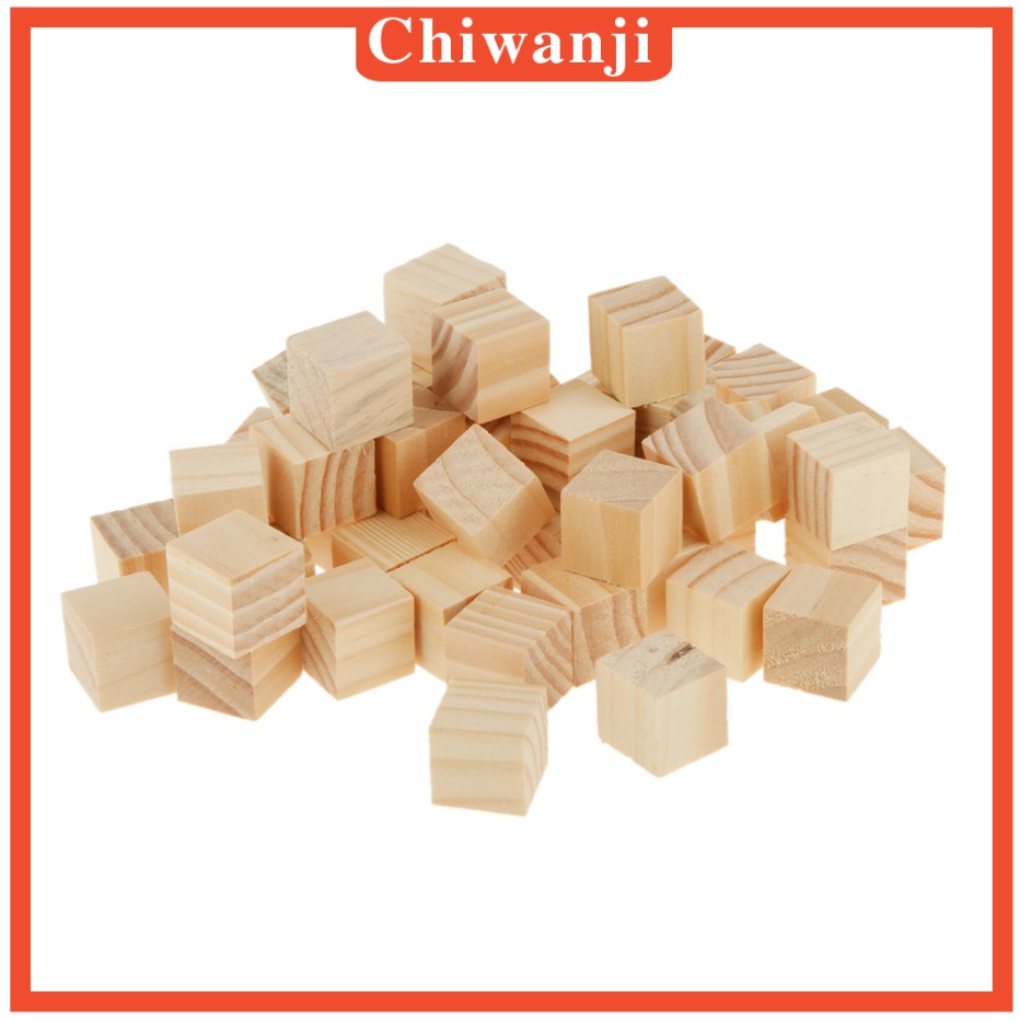 [Chiwanji] 50 Viên Gạch Gỗ Vuông 20 * 20mm