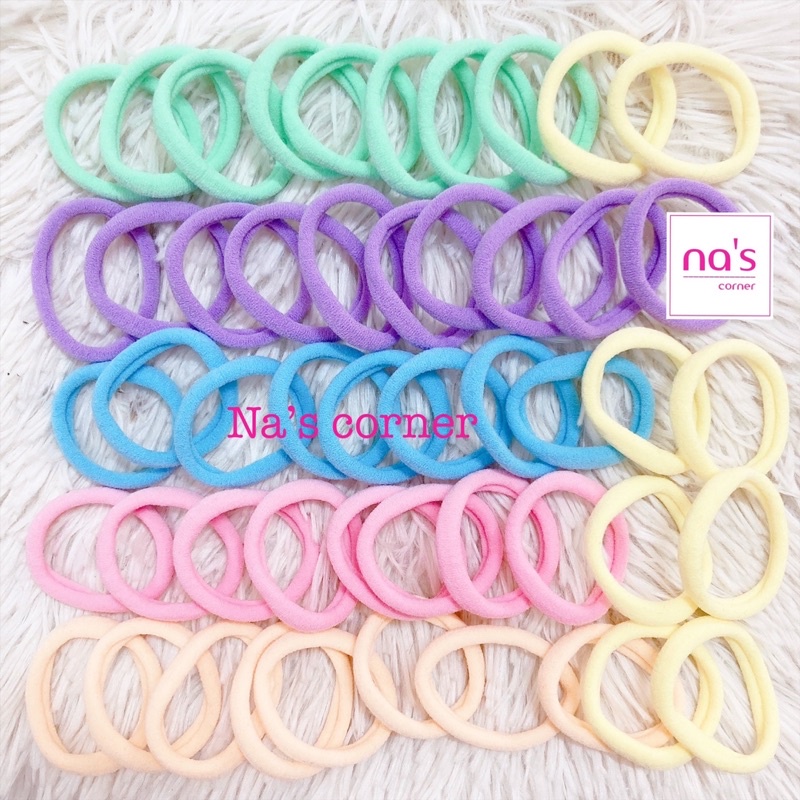 Gói 50 sợi thun cột buộc tóc nữ dễ thương vintage