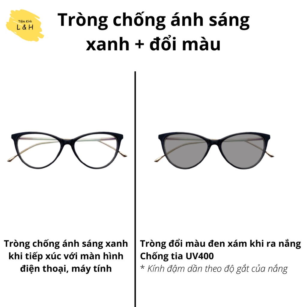 Kính Mắt Mèo  Nữ - Kính Chống Ánh Sáng Xanh Bảo Vệ Mắt