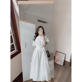 Vien Rose dress - váy thắt eo xếp ly