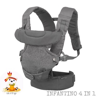 Địu Infantino Flip Advanced 4-in-1 Convertible Carrier dùng cho bé từ 3.6 14.5kg