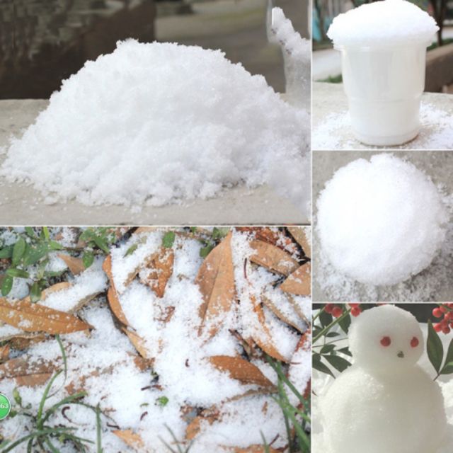 Sỉ 5kg tuyết nhân tạo làm tuyết giả  trang trí giáng sinh,ông già noel, làm slime...