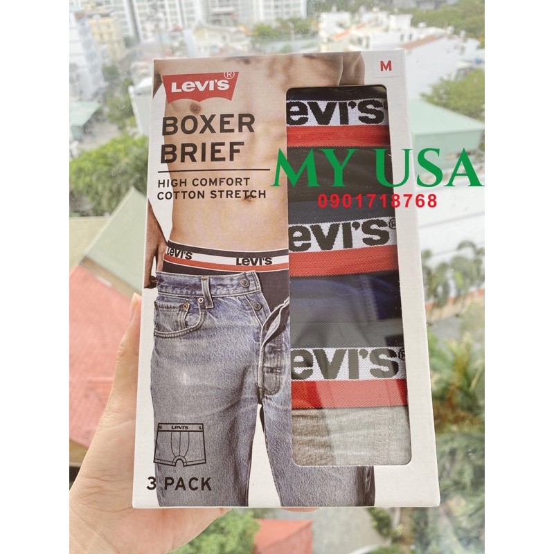 Quần lót nam ❤️ Quần lót Levi’s Boxer Brief Cotton Stretch từ Mỹ