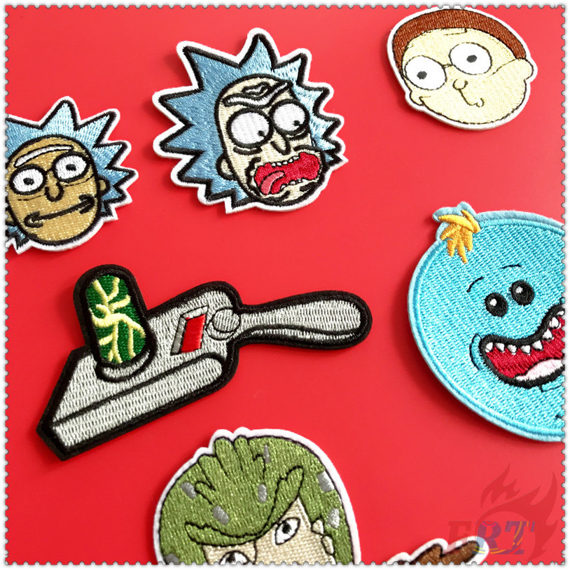 1 Sticker Ủi Thêu Hình Hoạt Hình Rick And Morty