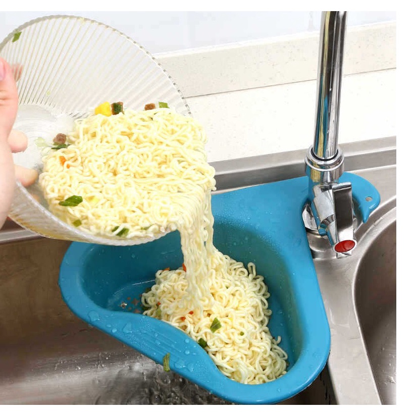 Rổ lọc rác bồn rửa chén- giỏ tam giác dạng lưới đựng dụng cụ bồn rửa bát