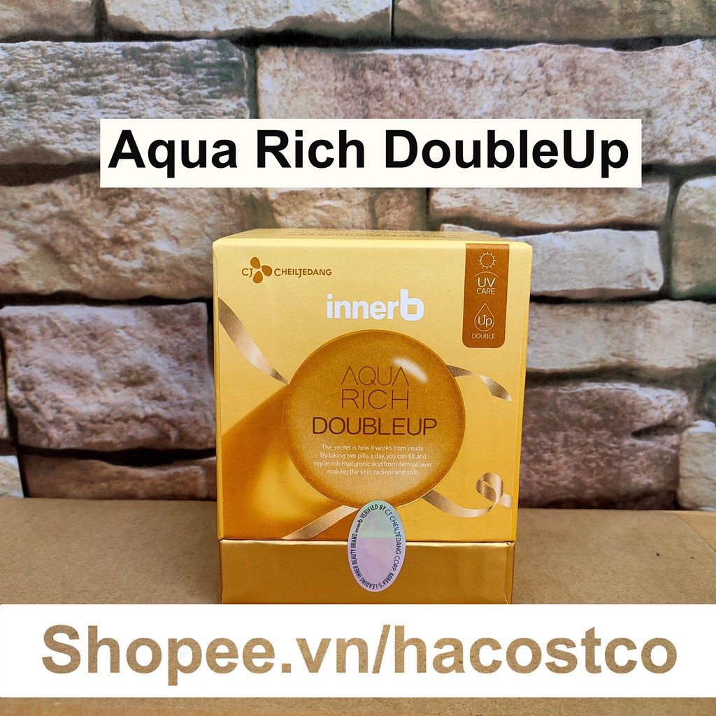 Viên Uống Innerb Aqua Rich , Aqua Rich DoubleUp 70 viên Hỗ Trợ Cấp Nước Và Collagen - Double Up