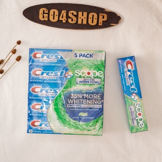 Kem đánh răng crest complete extra whitening + scope advanced toothpaste 232g - hàng mỹ