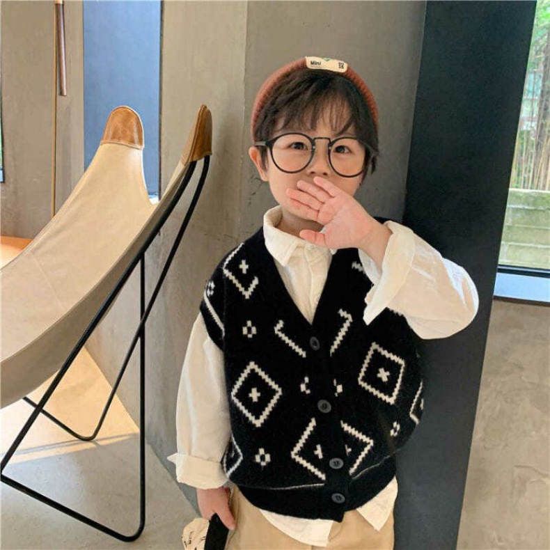 Áo Len Không Tay Bằng Nhung Thời Trang Thu Đông Mới 2021 Dành Cho Bé Trai