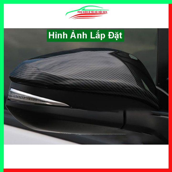 Ốp gương chiếu hậu Corolla Cross 2020 vân Cacbon bảo vệ chống trầy trang trí làm đẹp xe
