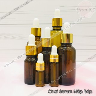 50c Chai lọ chiết serum 3ml / 5ml / 10ml / 20ml / 30ml / 50ml / 100ml khoen Vàng đồng