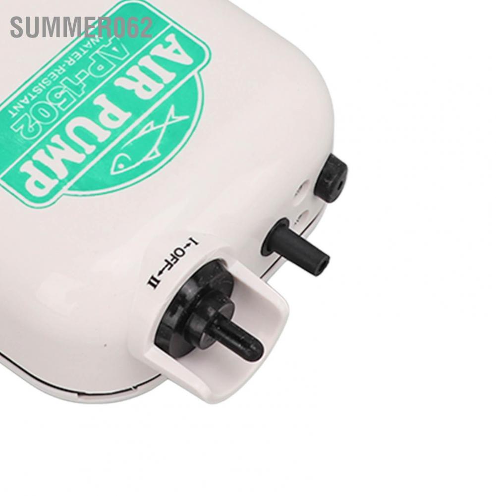 Summer062 Aquarium Air Pump with Stone Tube Quiet Battery Powered Portable Small Size Fish Tank Aerator for Outdoor Fishing