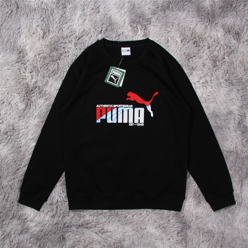 Áo Thun Cotton Tay Dài Cổ Tròn In Logo Puma Thời Trang Dành Cho Cặp Đôi