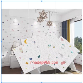 (Freeship)Xốp dán tường hoạt hình trẻ em ngộ nghĩnh nhiều mẫu, kt 70*77 cm Giá Rẻ Nhất