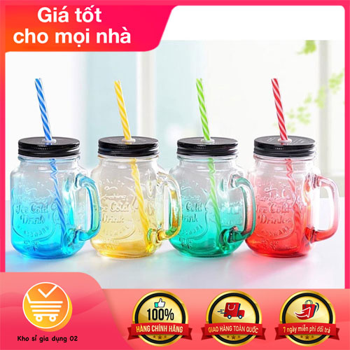 LY QUAI THUỶ TINH CÓ ỐNG HÚT 480ml | BigBuy360 - bigbuy360.vn