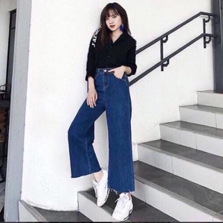QUẦN BÒ ỐNG RỘNG CẠP CAO