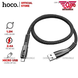Cáp sạc nhanh Android cổng Micro Hoco U70 dây dù dài 1.2 mét
