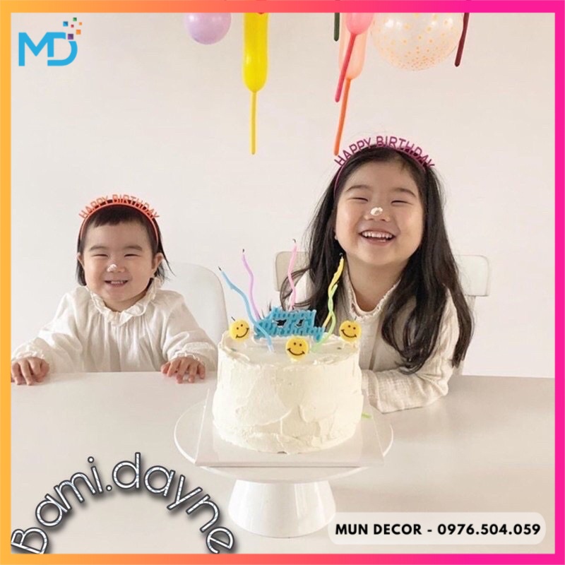 Bờm Sinh Nhật Happy Birthday Dễ Thương Nhiều Màu