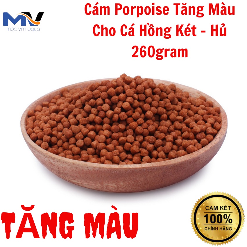 Thức ăn cho cá Hồng Két tăng màu Cám Porpoise - Hủ 260 gram