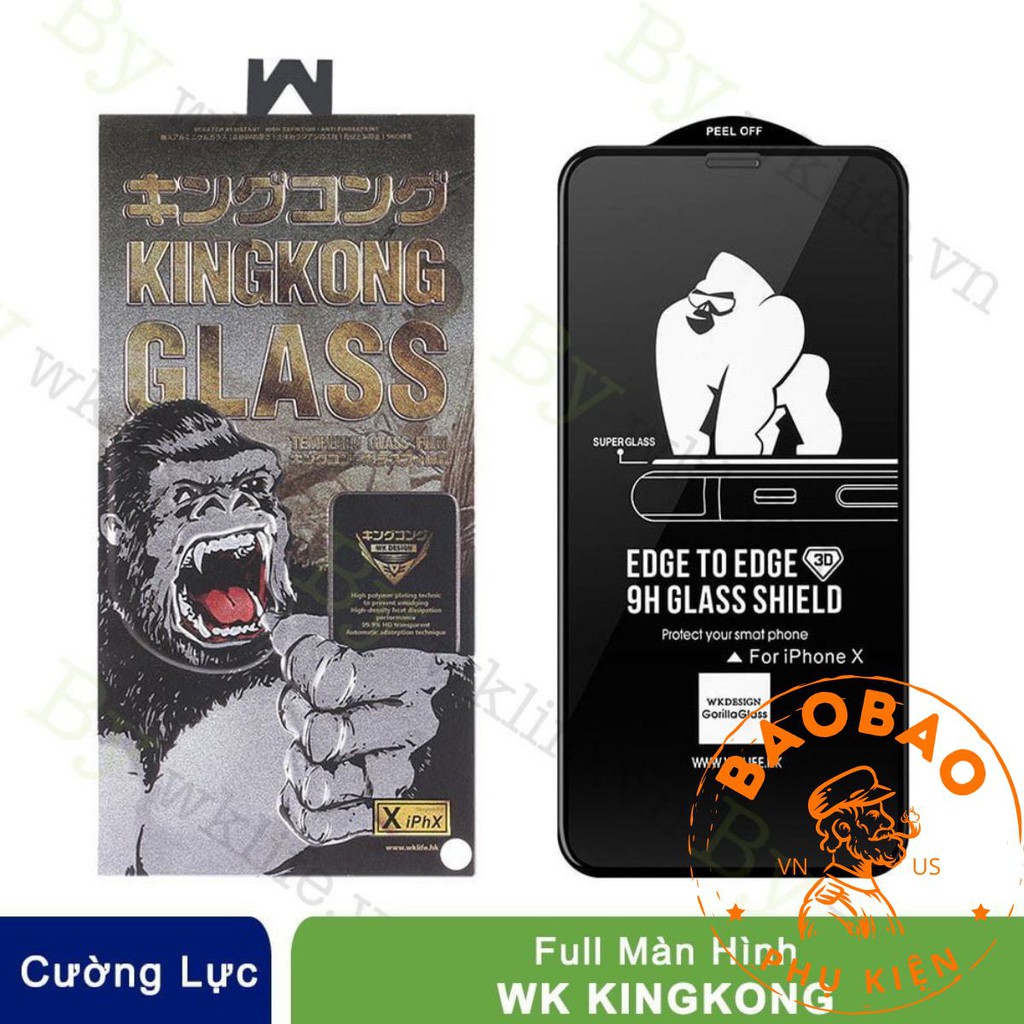 Kính Cường Lực KingKong Dành Cho iphone Full Màn Hình Không Hộp - phukienbaobao