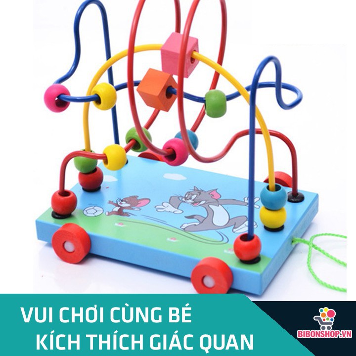 Xâu Chuỗi Hạt Luồn Chuỗi Hạt - Đồ Chơi Gỗ Cho Bé