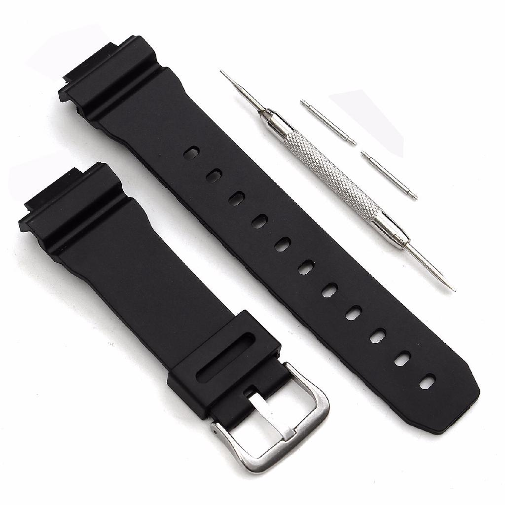 Yifilm dây đeo silicon màu đen thay thế cho đồng hồ casio g-shock dw-6900 dw-6600 gw-6900 g-6900